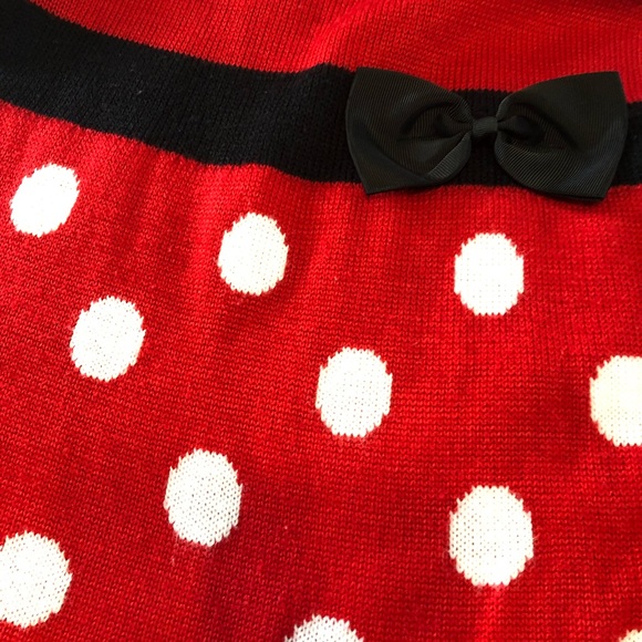 Minnie Mouse Santa Knit Dress, girls, size 7/8 - Picture 6 of 6